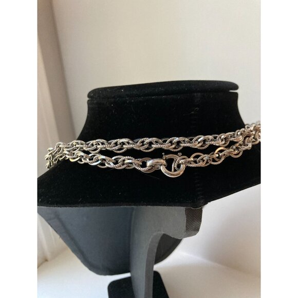 Vintage 30" Opera Rope Chain Napier Silver Tone - Picture 2 of 11